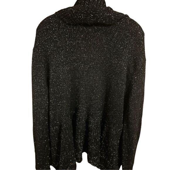 Beverly Drive Women’s Size L Open Cardigan Sweater Ruffled Scalloped Bling - Picture 3 of 12